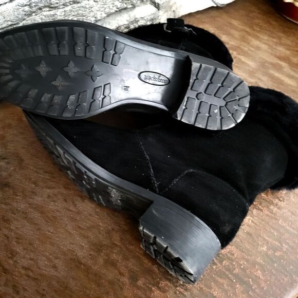 Easy Spirit landslide suede leather with fur trim boots - Picture 3 of 5